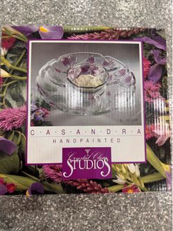 Casandra Hand Painted 2 Piece Chip And Dip Bowl Set