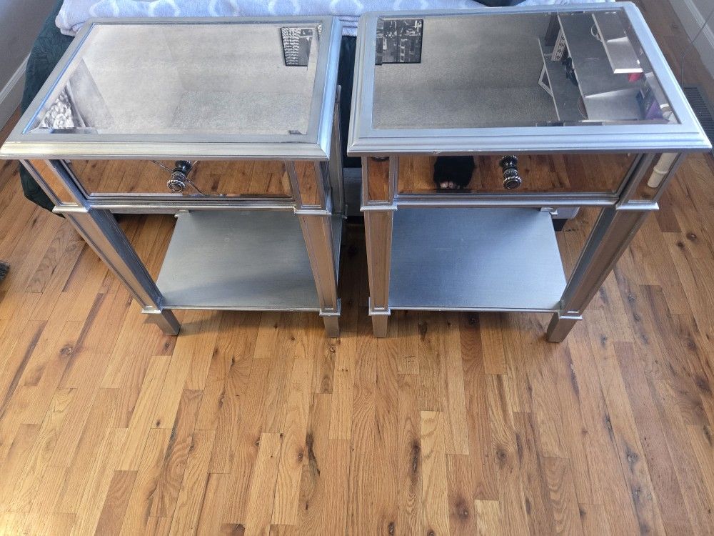 Mirrored Night Stands / End Tables