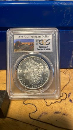 Silver dollar 1878 cc ms60