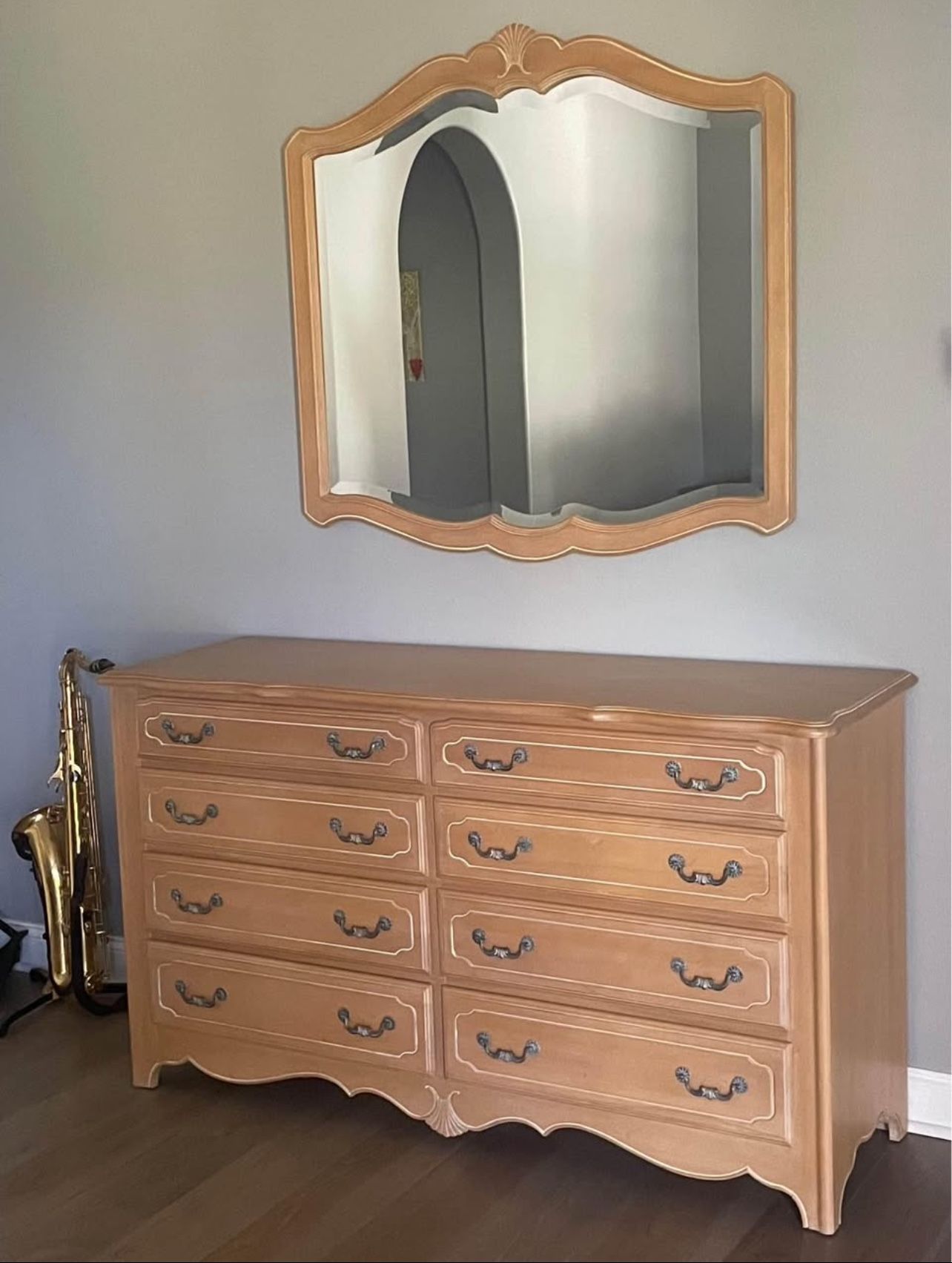 1990s Ethan Allen French Country Dresser 4 Piece Set