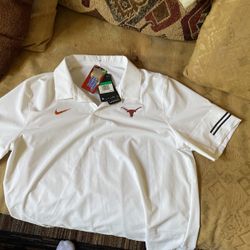 XL White Texas Longhorns Polo 