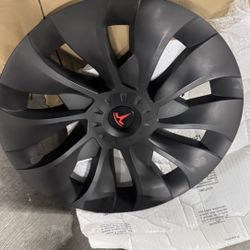 Tesla Model 3 Wheel Cover Hubcaps 18 Inch Matte Black