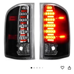 LED Tail Light Assembly + 3rd Brake Light Fit for Chevy Silverado 1 HD 3500 HD 2007-2014, for GMC Sierra 3500 HD 2008-2014 with Dual Wheel Onl