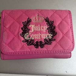 Juicy Couture Pink Quilted Wallet 