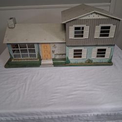 1950s Marx Tin Litho 2 Story Dollhouse