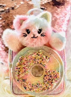 Girls glitter unicorn mini backpack, shakey sequin holographic rainbow mini backpack, or holographic quilted pink mini backpack .