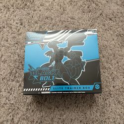 Pokemon Cards Black Bolt ETB Elite Trainer Box New Sealed Scarlet Violet