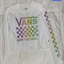 Vans Long Sleeve Shirt Junior Xs New Without Tag 