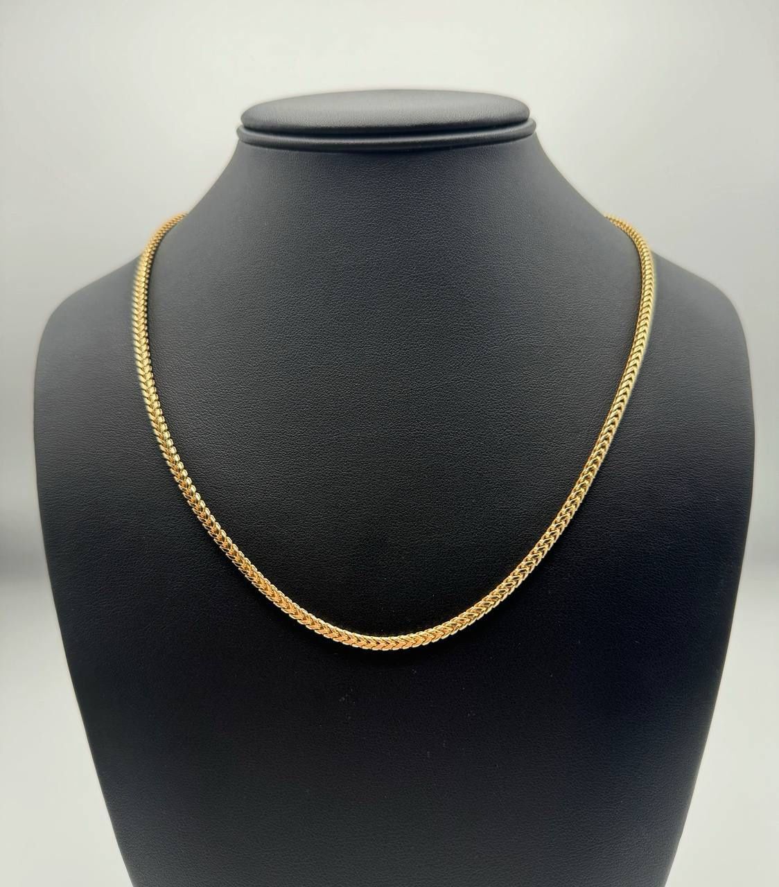 14k yellow gold Franco necklace chain 20.25" 3mm wide.