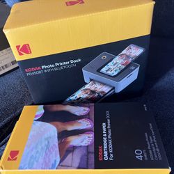 Kodak Printer Dock & Cartridge & Paper