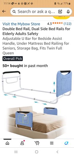 Double bedside rail