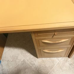 Hard Wood Desk With Three Drawers