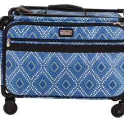 Tutto 22" Machine On Wheels sewing machine bag  (Beach Blue Diamond
