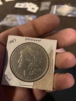 1889 Morgan silver dollar