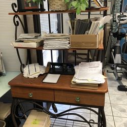 Sturdy  Shelf 36” Wide By 76” Wood And  Metal