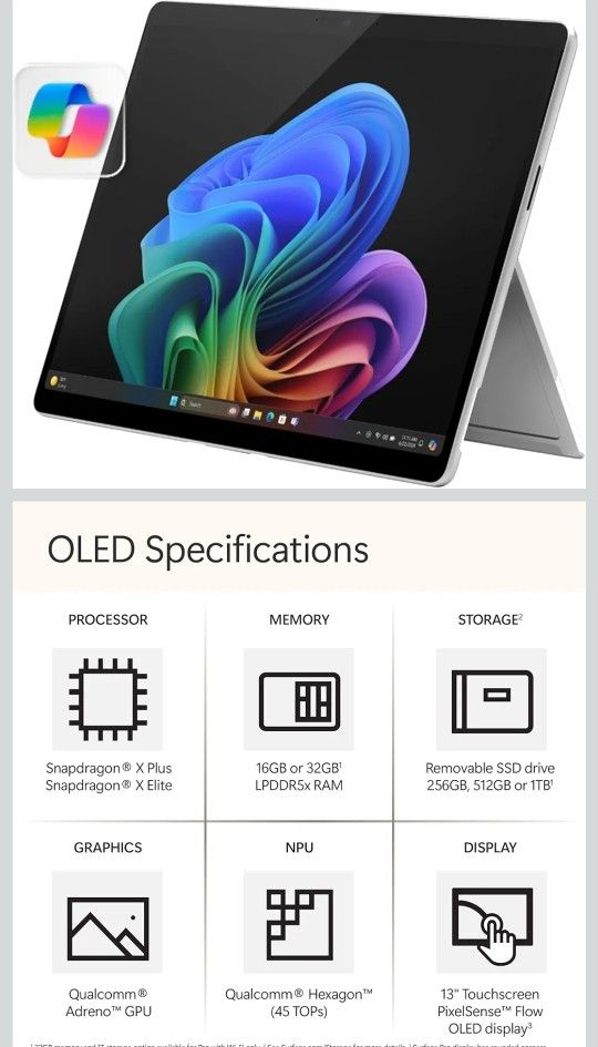 Microsoft Surface Pro 2 en 1 Laptop/Tablet