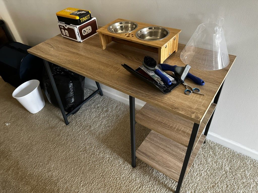 Desk With Open Drawers