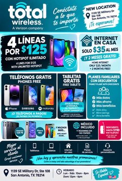 iPhone android tabletas internet !!! Total wireless 78214