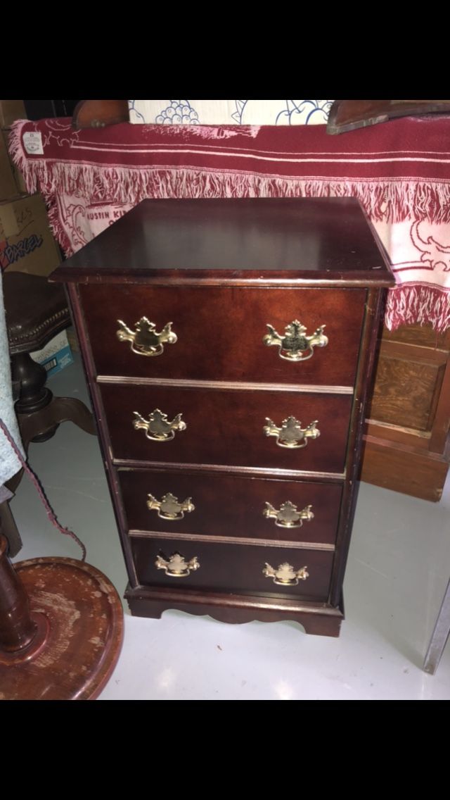 Cherry Wood Two Drawer File Cabinet