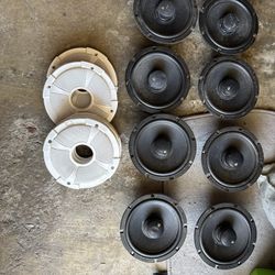 (8) Powerbass XL-62SS 6.5” 2 Way 120 Watt Marine Speakers 