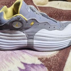 Grey And Yellow Jumpman Team 1 Jordans