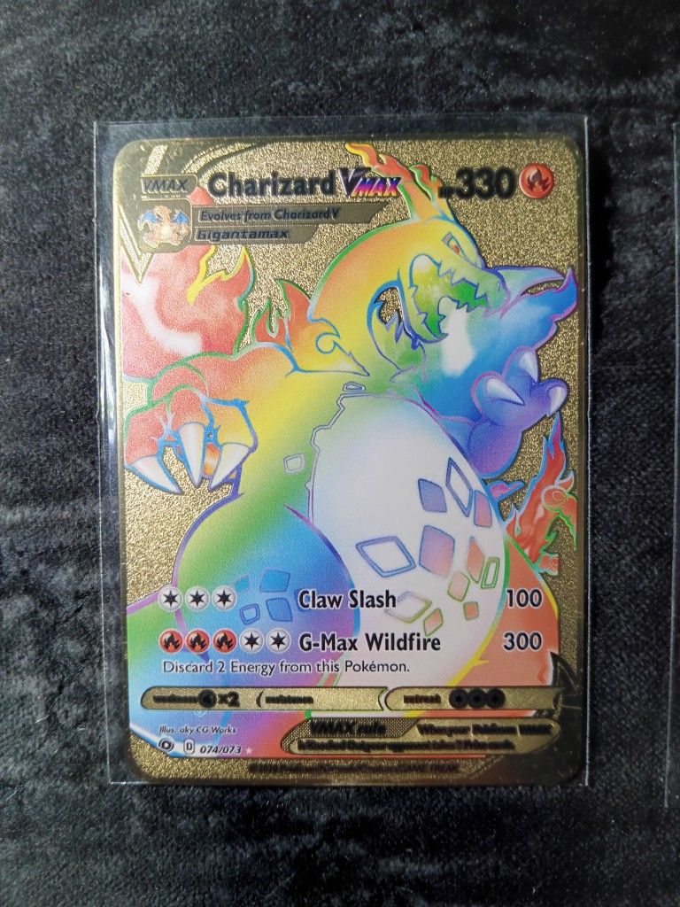 Metal Charizard Pokemon Card