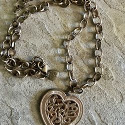 Rose Gold Betsy Johnson 20 Inch Heart Pendant Necklace 