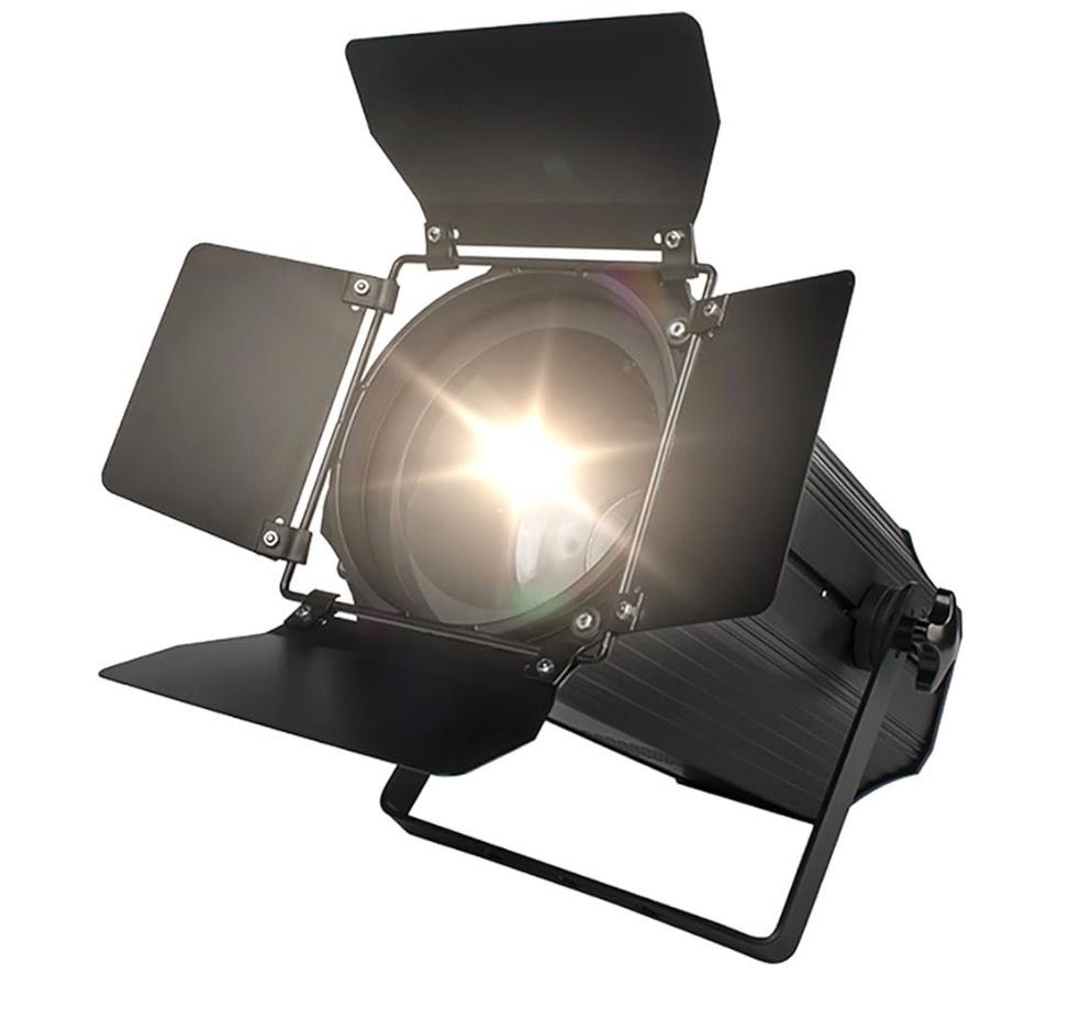 LED Par Lights COB 200W Linear Zoom Spotlights Wash Lights with Barn Door Warm White(3000k) & Cool White(5700k) Stage Light DMX512 Sound Activated DJ