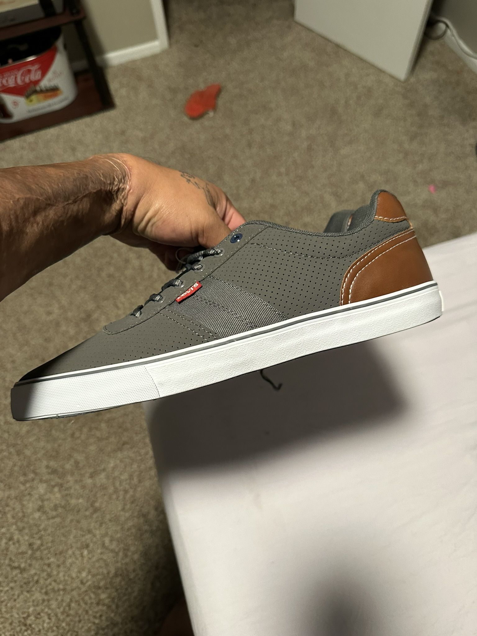 Gray Levi Sneakers Miles Vulcanized Oxford Charcoal