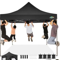 COBIZI 10x10 Pop Up Canopy Tent with 4 sidewalls Commercial Heavy Duty Canopy UPF 50+ All Weather Waterproof Outdoor Canopy Wedding Tents for Parties 