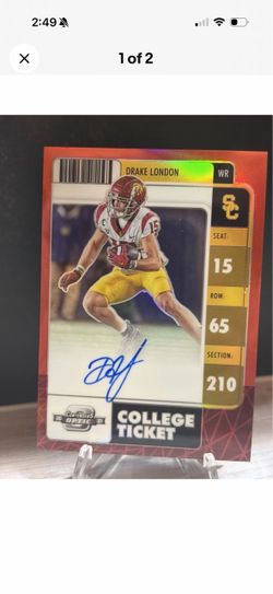 Drake London 2021 Contenders Optic College Ticket Auto