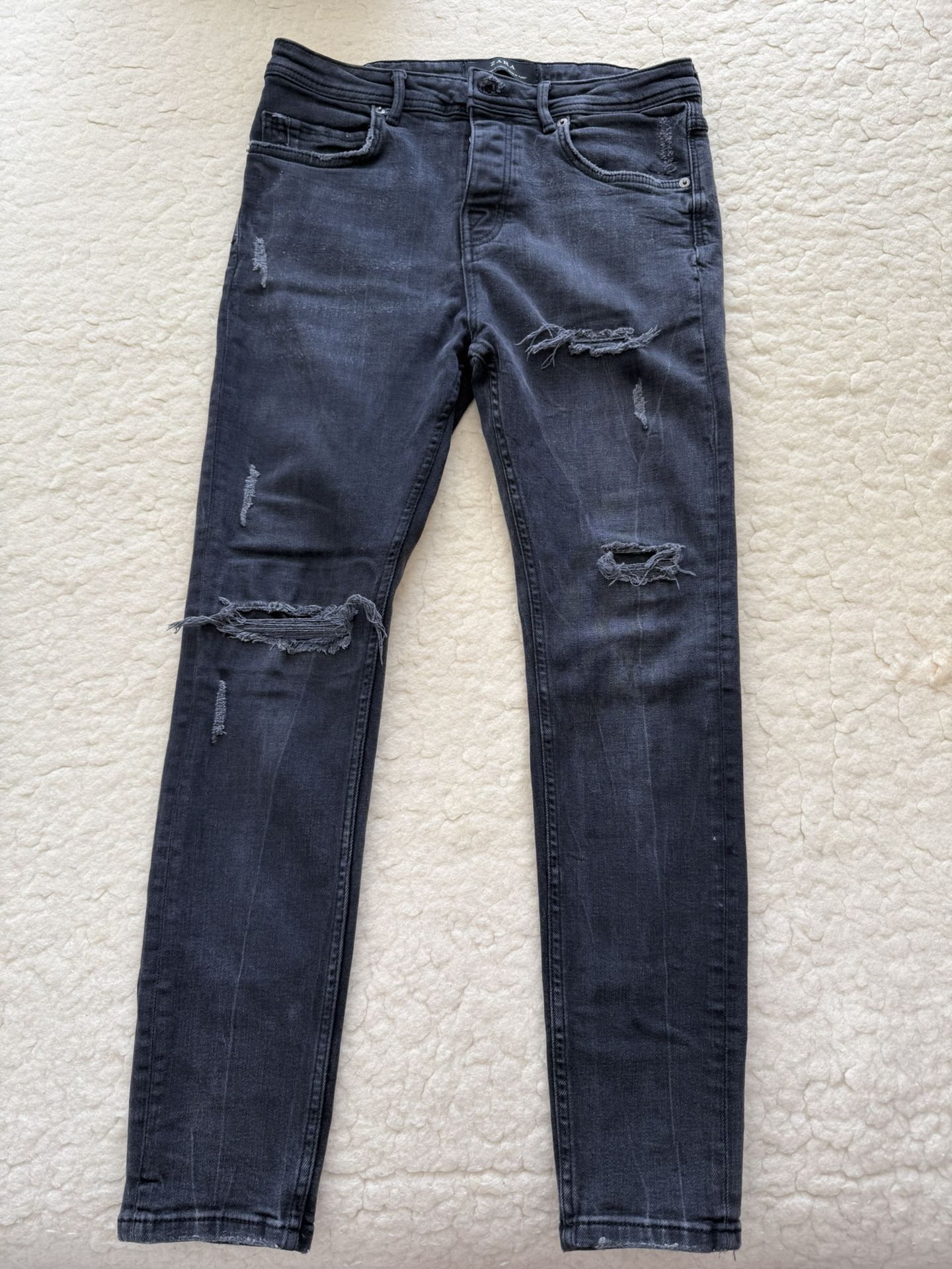 Men’s Zara Charcoal Denim Jeans - USA 31