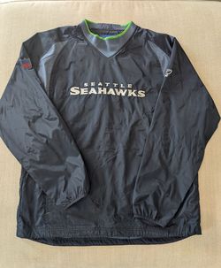 Seattle Seahawks Jacket, VTG, Waterproof Pullover, Male, L