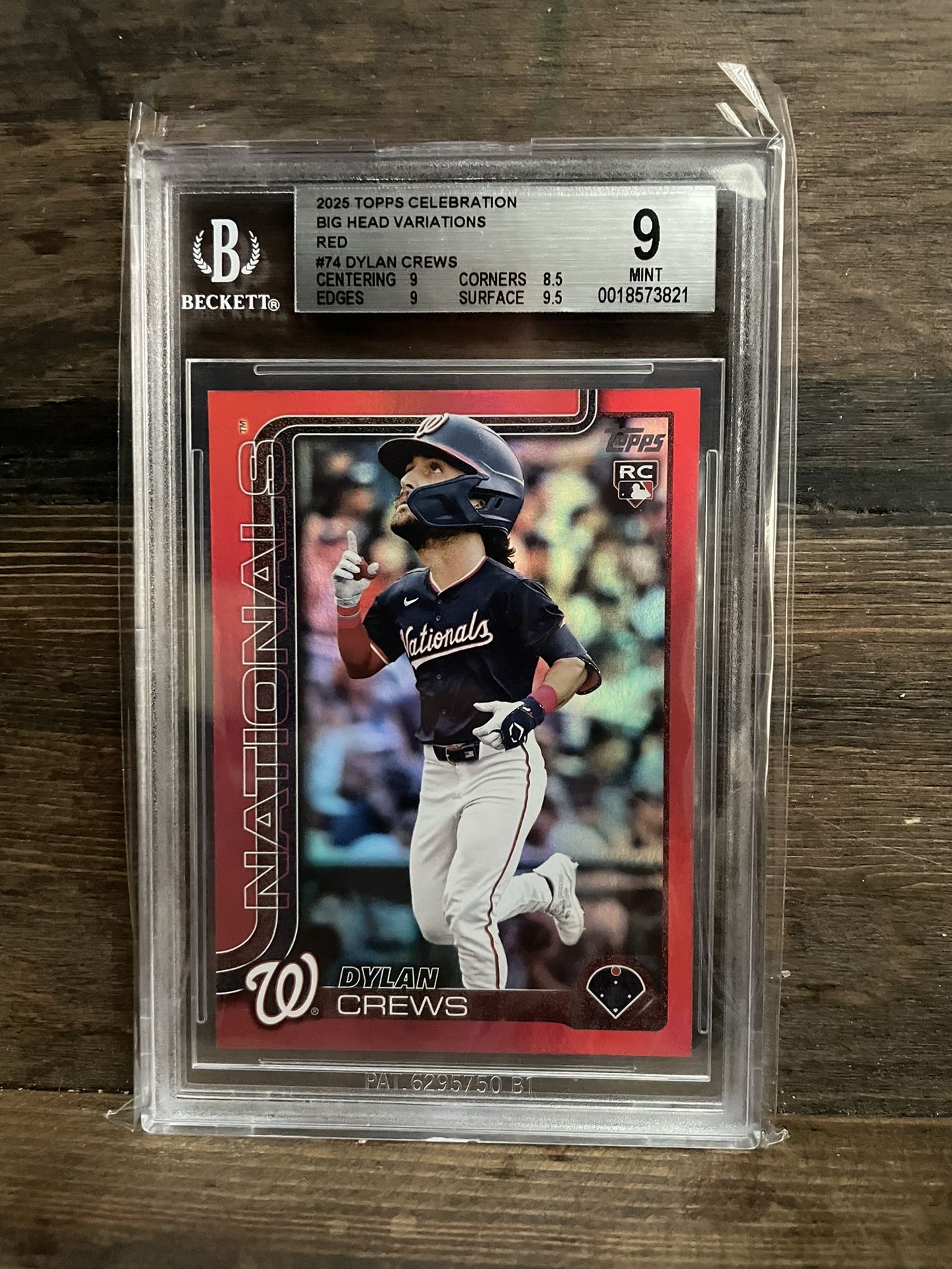 2025 Topps Celebration Big Head Variation Red Dylan Crews #74