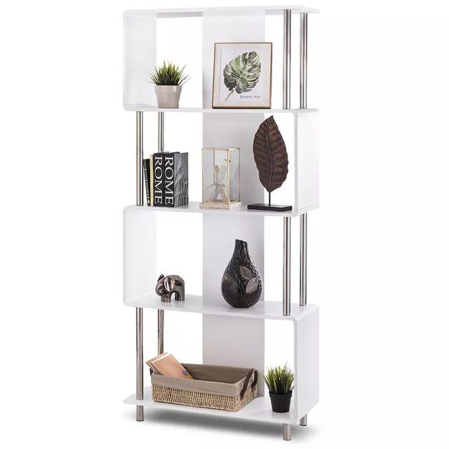 Modern 4 Shelf Bookcase