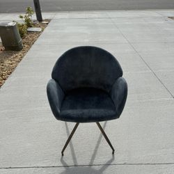 Blue Suede Chair