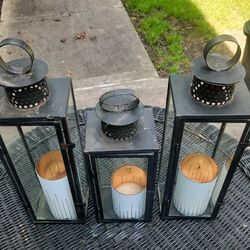 Set 3 LED lanterns  - $40