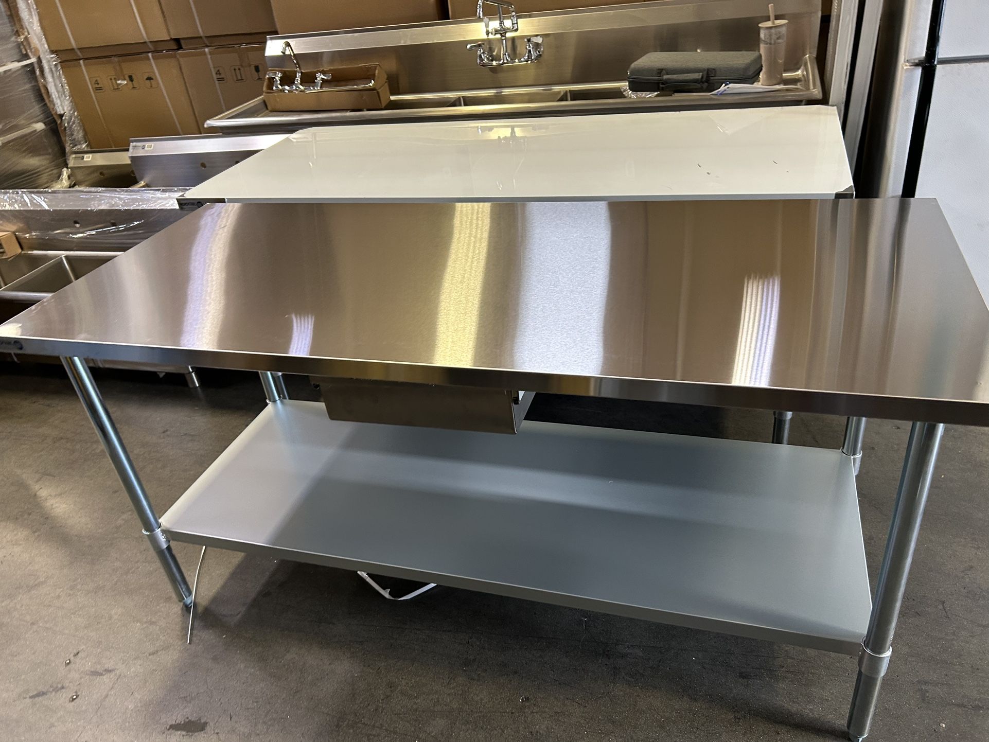 New Stainless Steel Heavy Duty Work Tables 