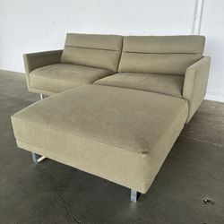 American Leather Down Sofa With Ottoman -Delivery Available
