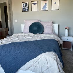 WinkBed Luxury Firm Queen Mattress + MALM Bed Frame — Used Like New — $400 Bundle