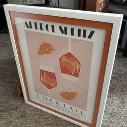 Aperol Spritz Framed Art Deco