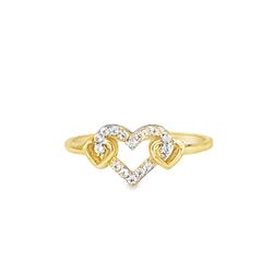 10k Yellow Gold Heart-Shaped Ring