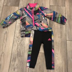Toddler Girls 18 Mo Addidas Windbreaker And Pants 