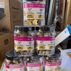 Apollo 1/2 in. Brass PEX-A Expansion Barb x 1/2 in. Female Pipe Thread Adapter 90-Degree Drop-Ear Elbow Jar (12-Pack)