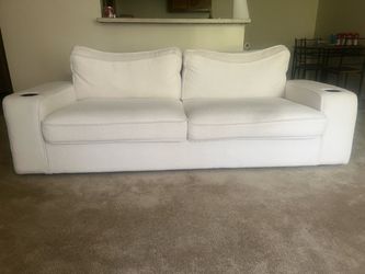 White cotton couch