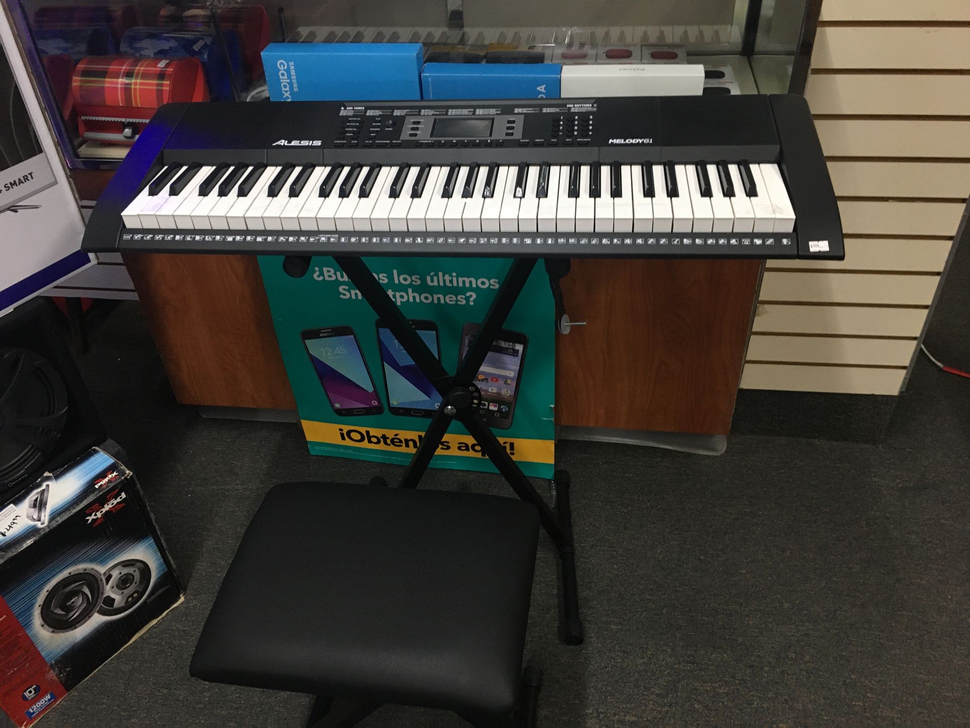 PIANO. WITH CHAIR AND STAND