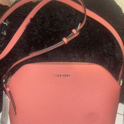 Calvin Klein Salmon Pink Cross body Purse