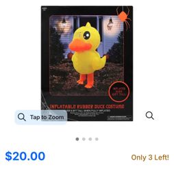 Inflatable Rubber Duck Costume 6.5ft