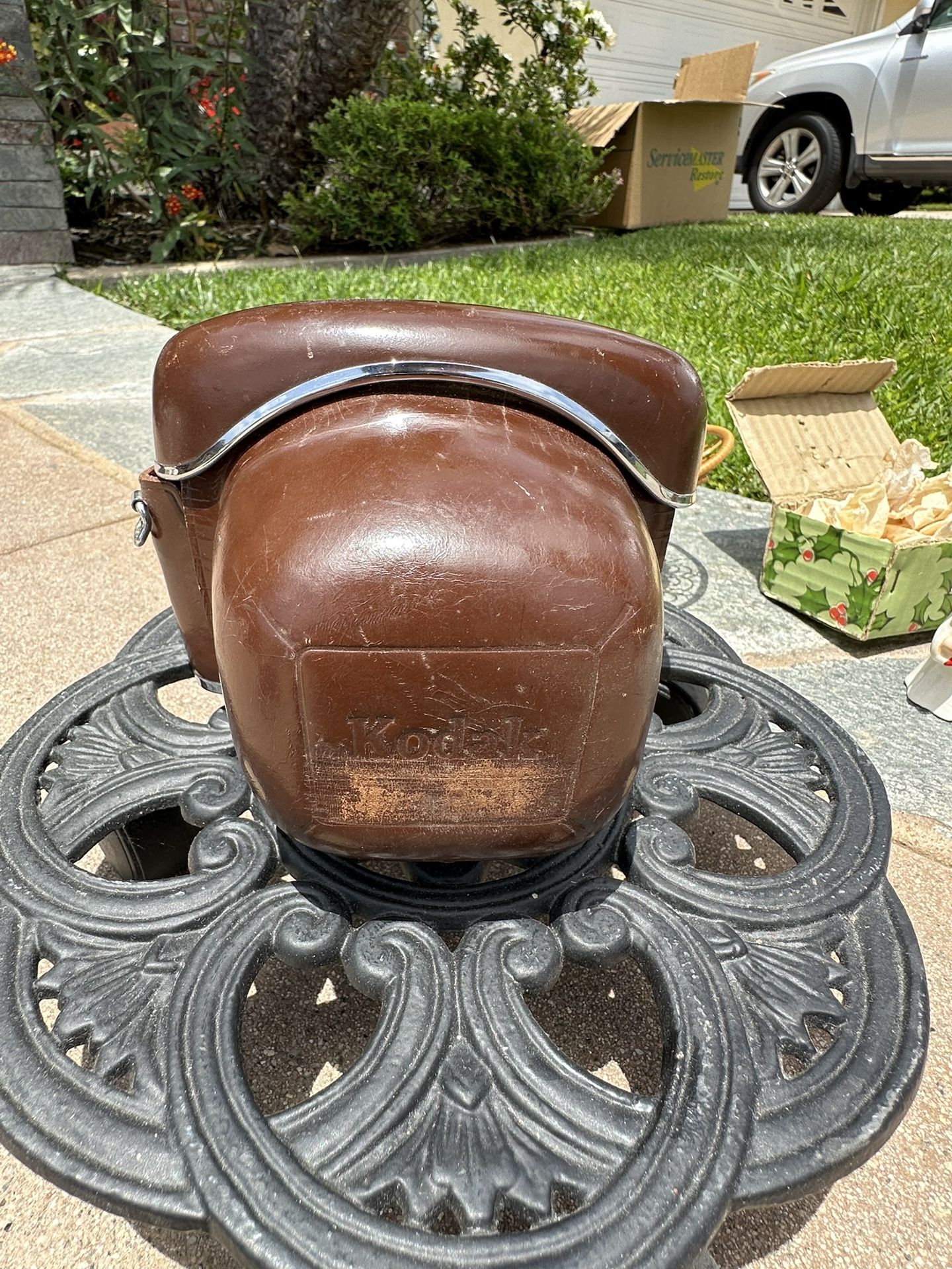 Kodak brown ever ready vintage film camera antique leather case strap