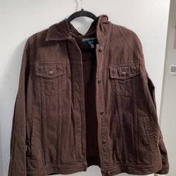 Ralph Lauren 100% Cotton brown Denim Jacket- Womens X-Large